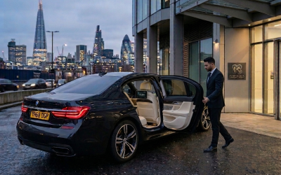 The interior cabin of a luxury vehicle customized as a secure mobile command center, demonstrating bespoke elite security logistics.